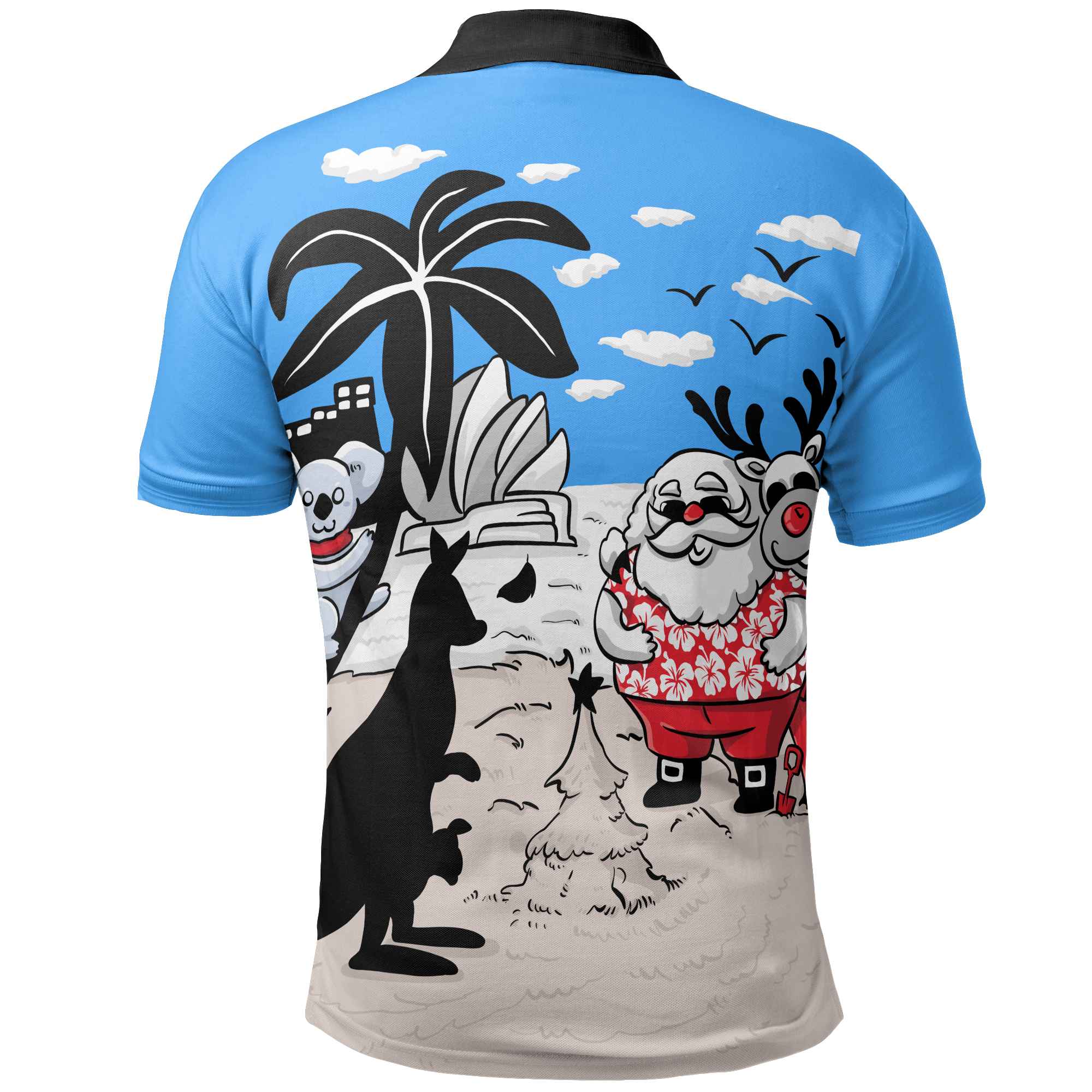 christmas-polo-shirt-santa-claus-shirt-kangaroo-ver01-unisex
