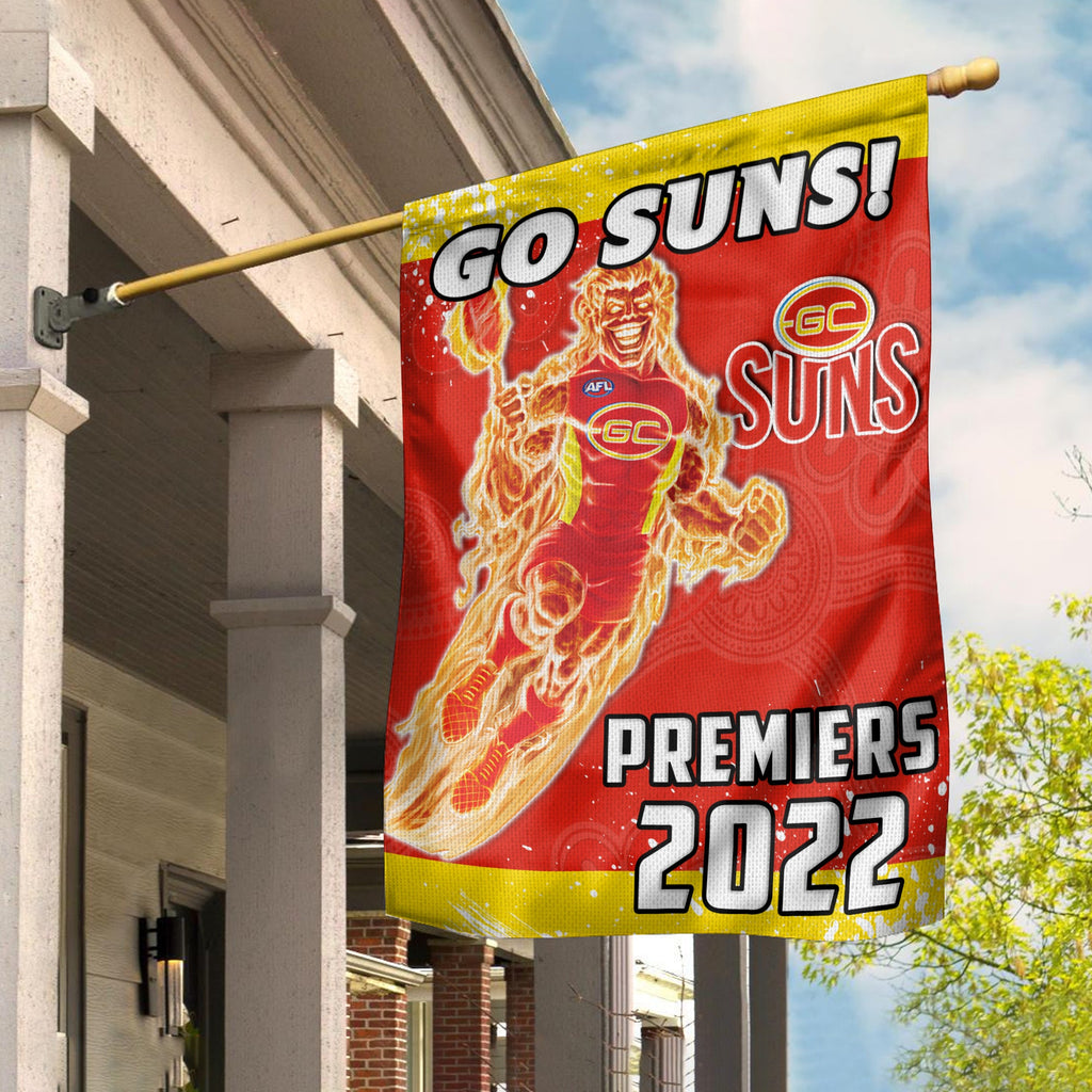 gold-coast-suns-football-flag-premiers-2022-aboriginal-art-go-suns