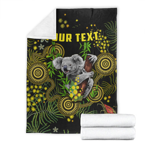 custom-personalised-golden-wattle-premium-blanket-australia-acacia-pycnantha-mix-aboriginal