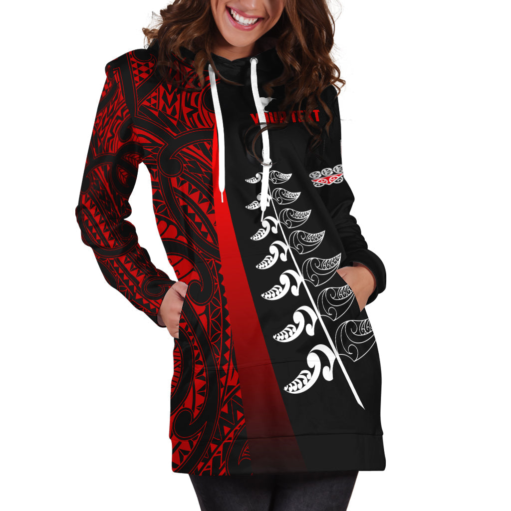 custom-personalised-waitangi-day-hoodie-dress-maori-mix-fern-style-red