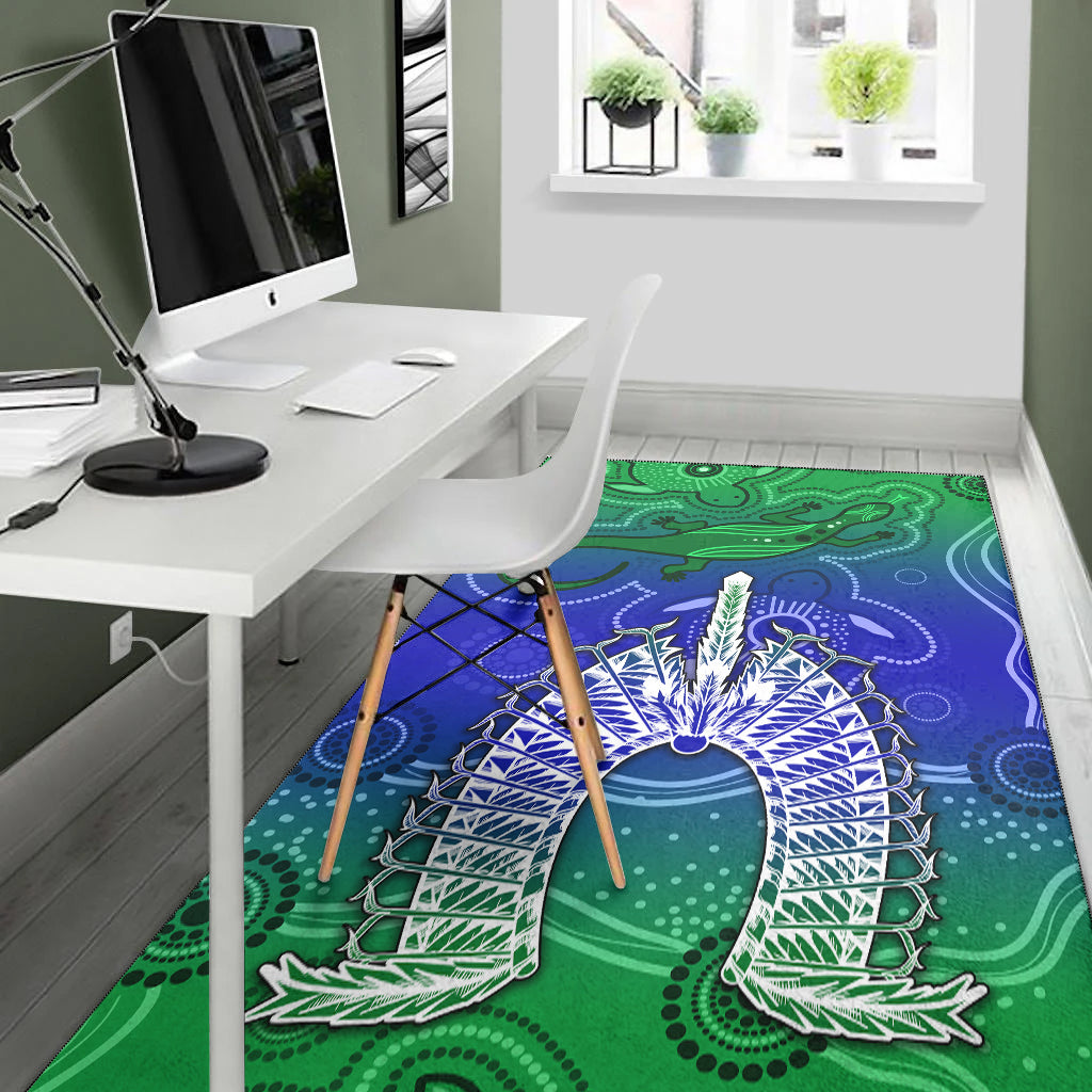 torres-strait-islands-area-rug-aboriginal-art-lizard-symbol-peace