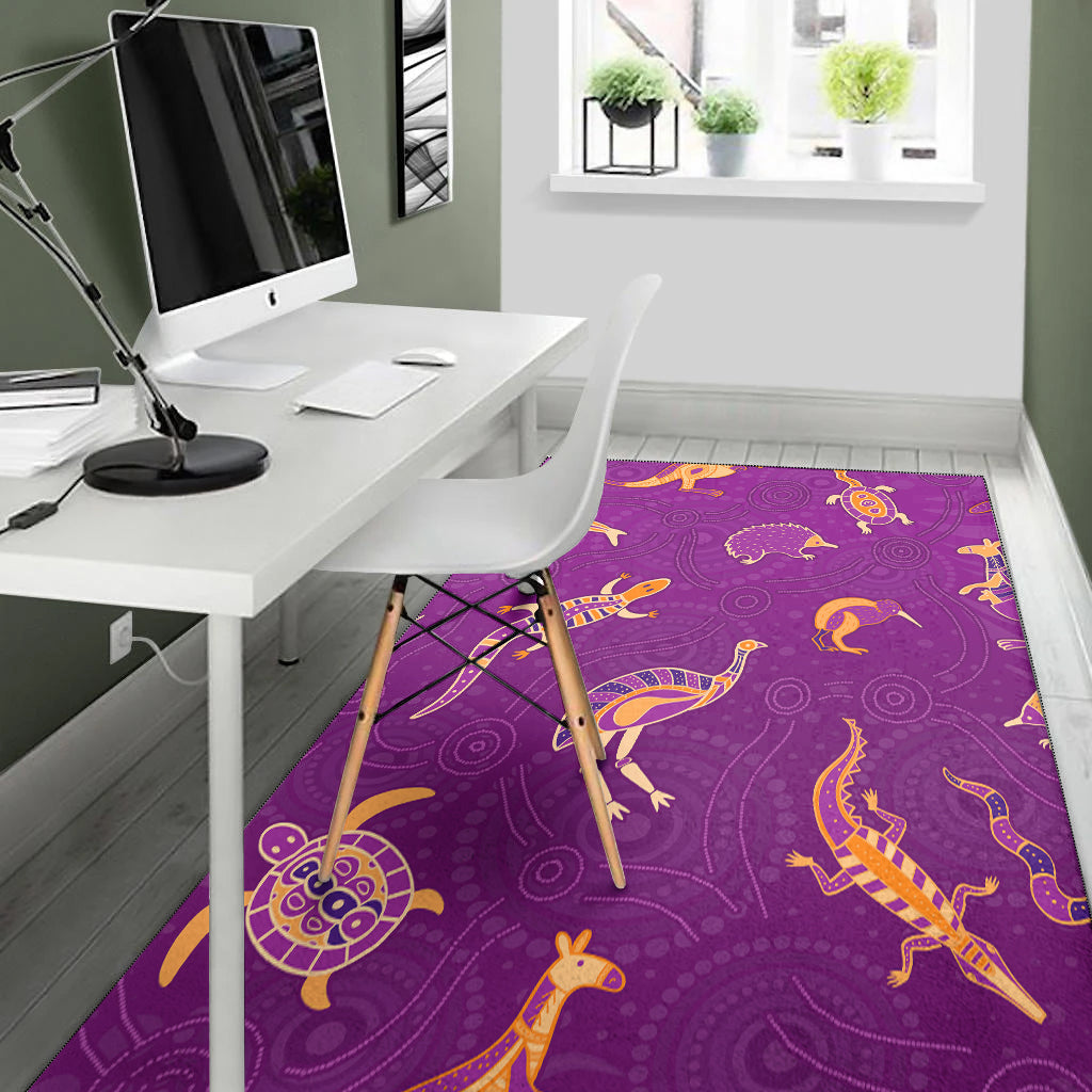 aboriginal-art-area-rug-animals-australia-version-purple