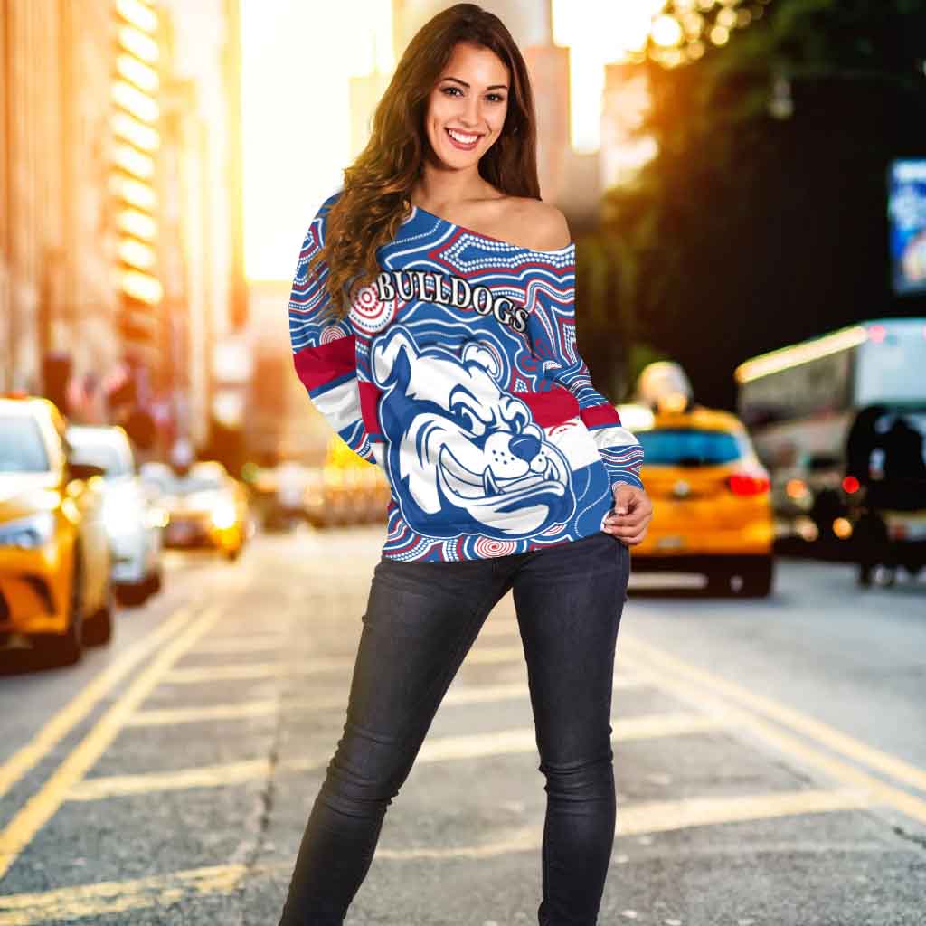 bulldogs-champion-2021-off-shoulder-sweater-western-indigenous-always-proud
