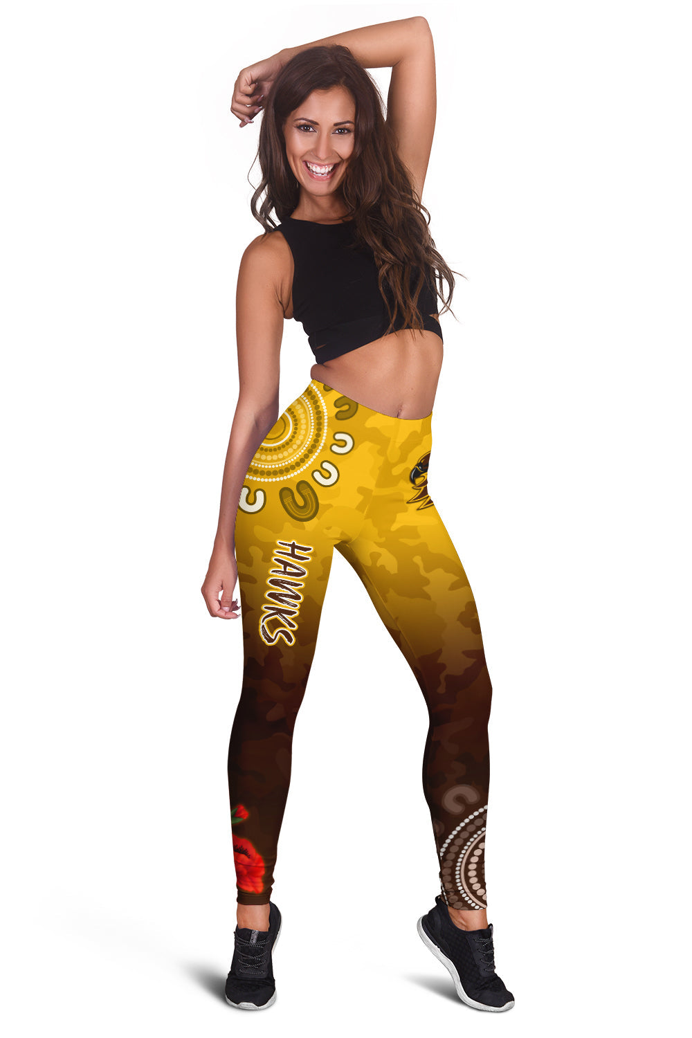 hawks-anzac-2022-women-leggings-hawthorn-football-aboriginal-poppy