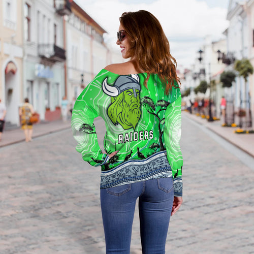 Raiders Indigenous Off Shoulder Sweater LT13 - Vibe Hoodie