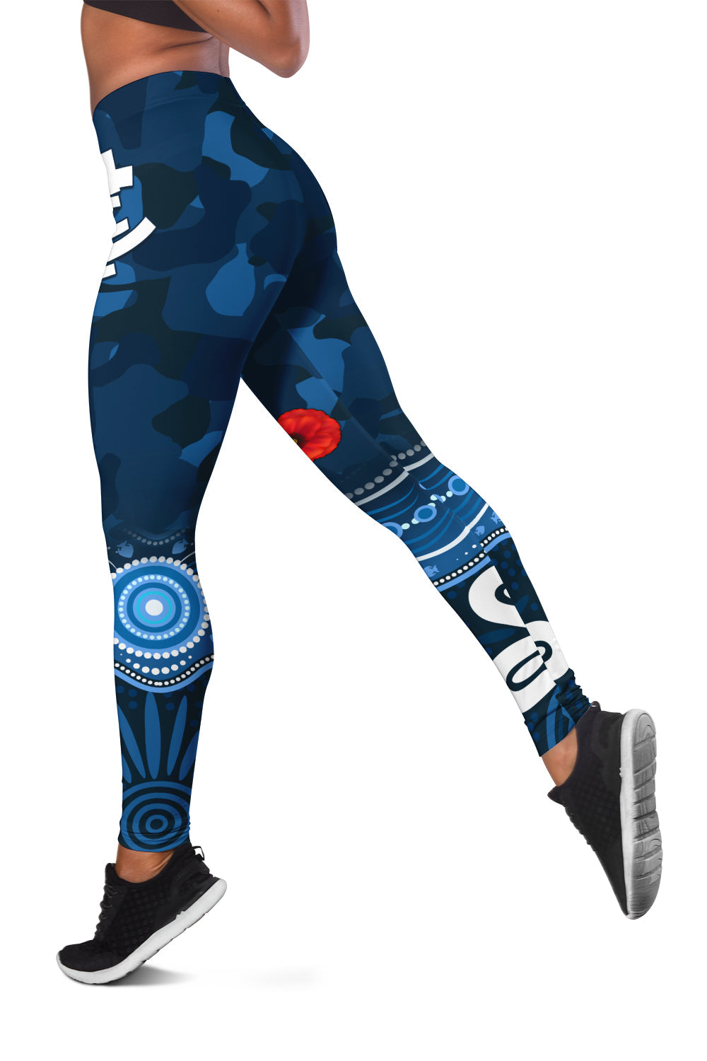 blues-anzac-2022-women-leggings-carlton-football-aboriginal-poppy
