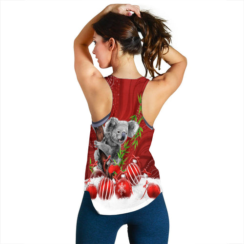 australia-koala-aboriginal-women-racerback-tank-merry-christmas