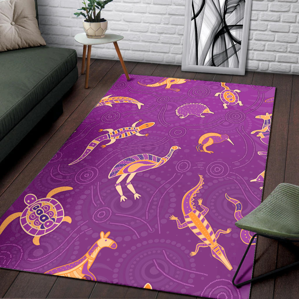 aboriginal-art-area-rug-animals-australia-version-purple