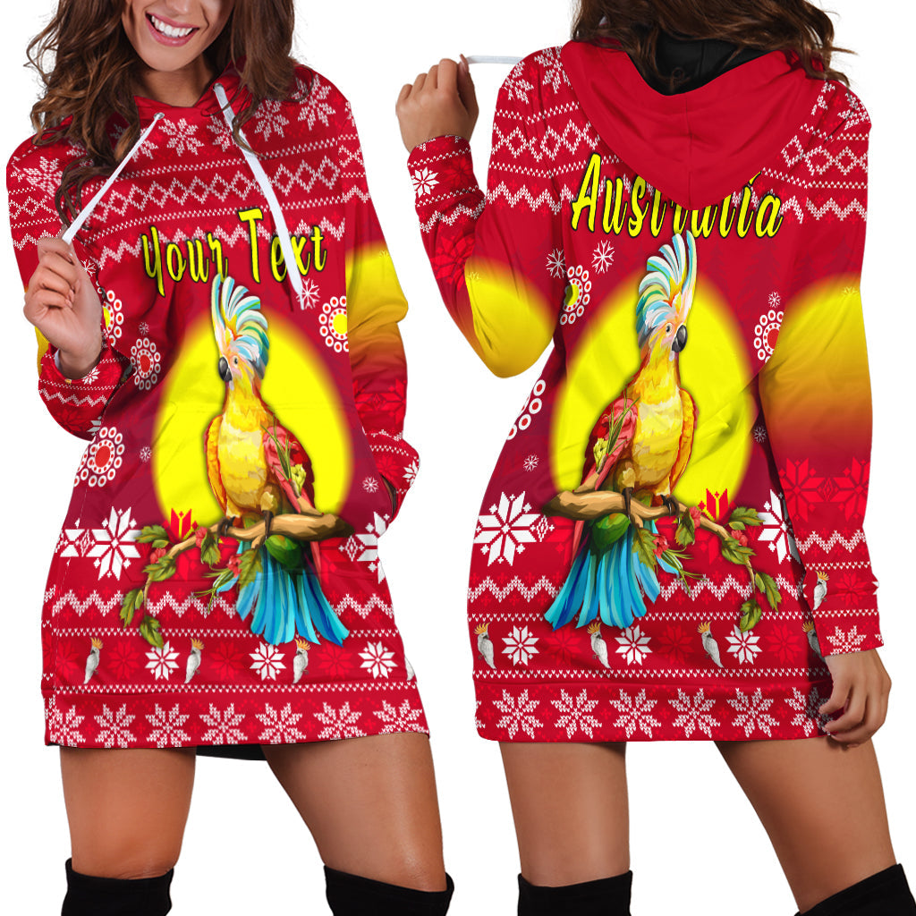 custom-personalised-australia-christmas-hoodie-dress-be-loved-cockatoo