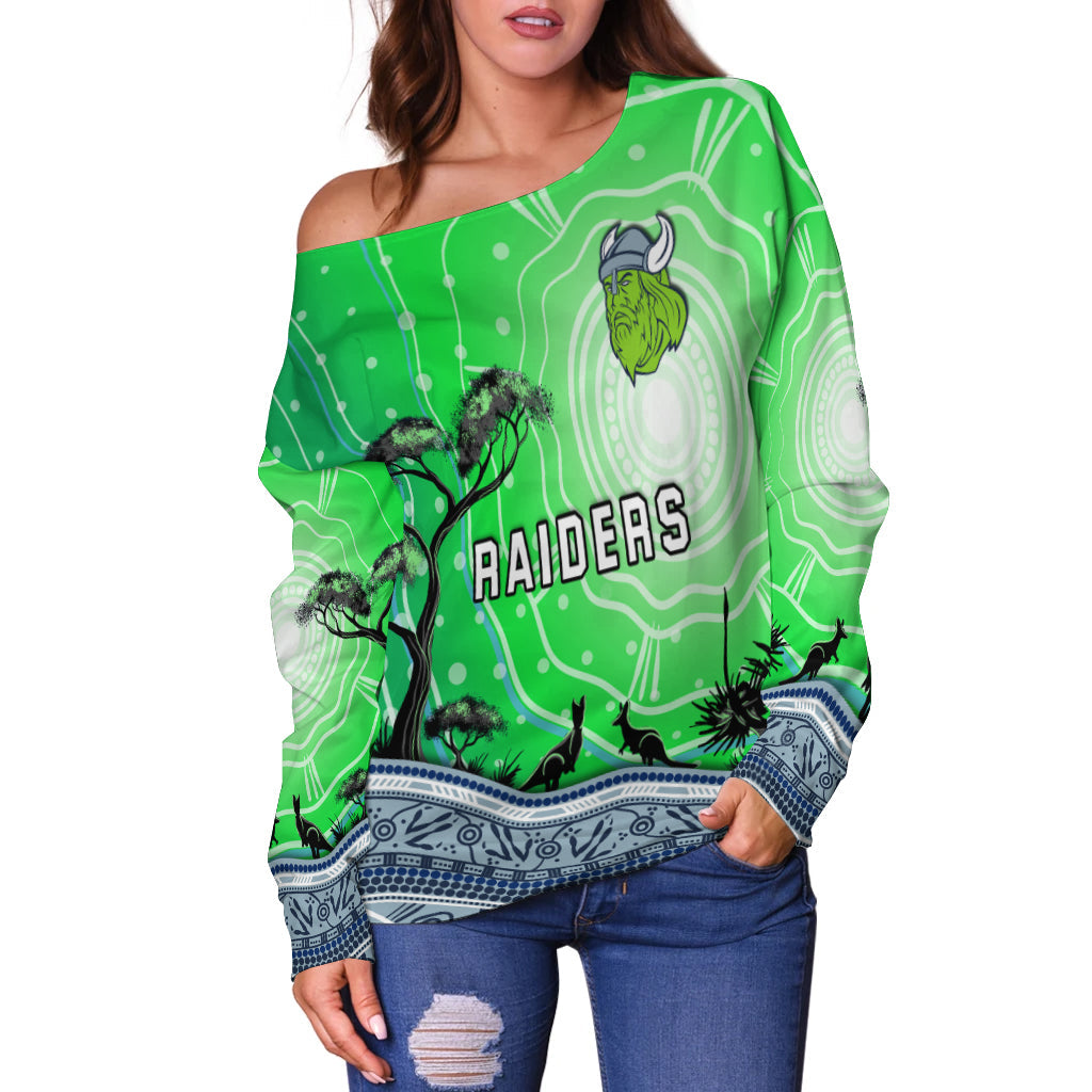 Raiders Indigenous Off Shoulder Sweater LT13 - Vibe Hoodie