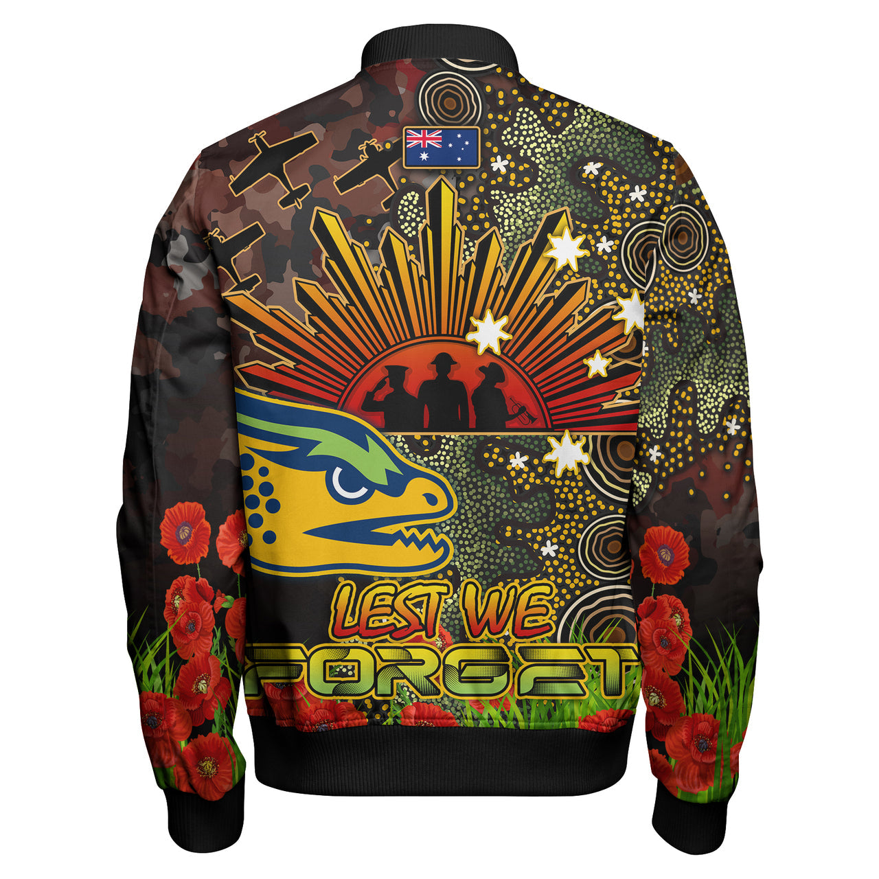 eels-rugby-bomber-jacket-anzac-eels-with-remembrance-poppy-and-indigenous-patterns-bomber-jacket