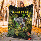 custom-personalised-golden-wattle-premium-blanket-australia-acacia-pycnantha-mix-aboriginal