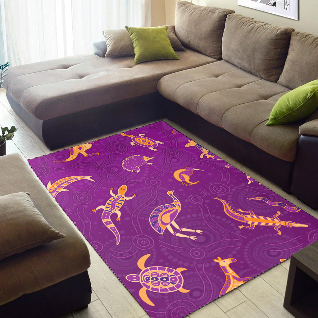 aboriginal-art-area-rug-animals-australia-version-purple