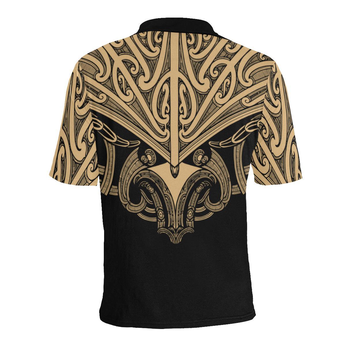 maori-tattoo-polo-shirt-hei-matau-abalone-gold