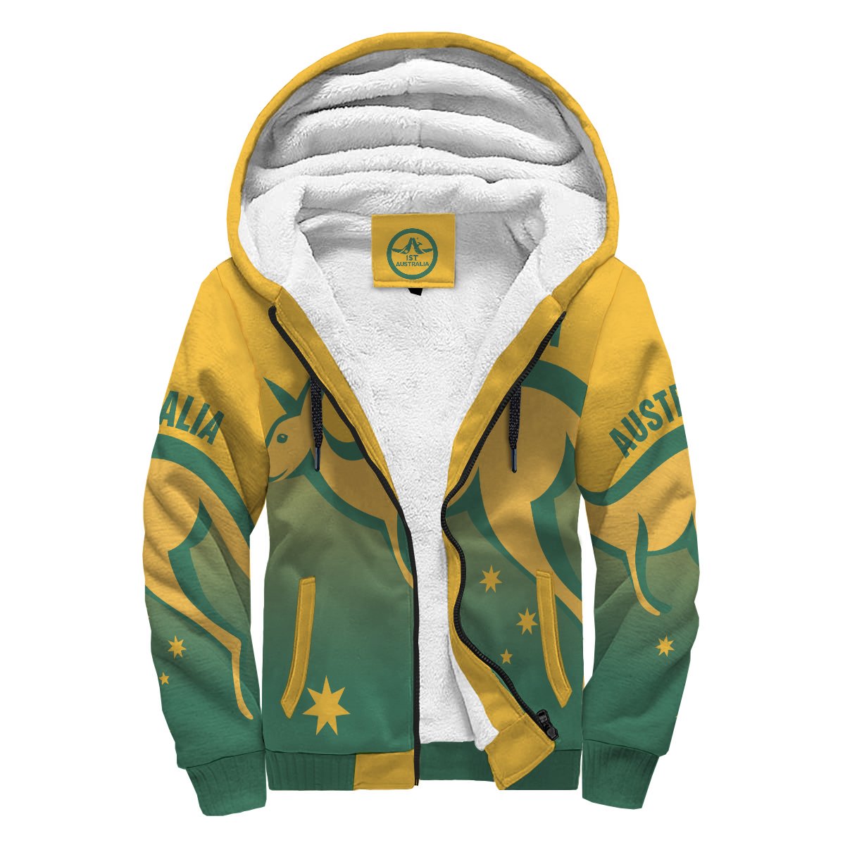 Sherpa Hoodie - Kangaroo Hoodie National Color Special Version - Unisex - Vibe Hoodie