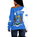 (Custom Text) Vibe Hoodie Africa Women's Off Shoulder Sweater - Somalia - AF01