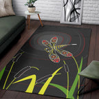 aboriginal-area-rug-dragonfly-black-aboriginal-style
