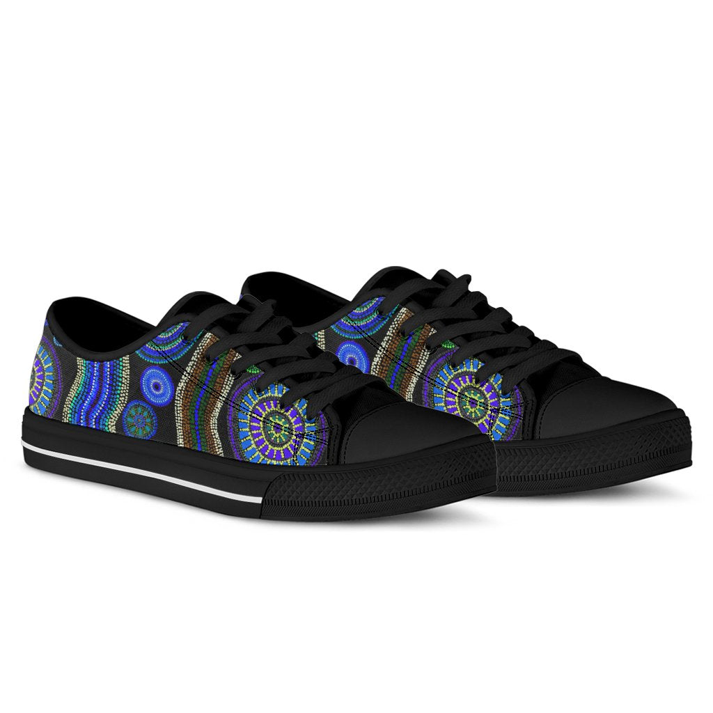 low-top-aboriginal-dot-unique-style-blue