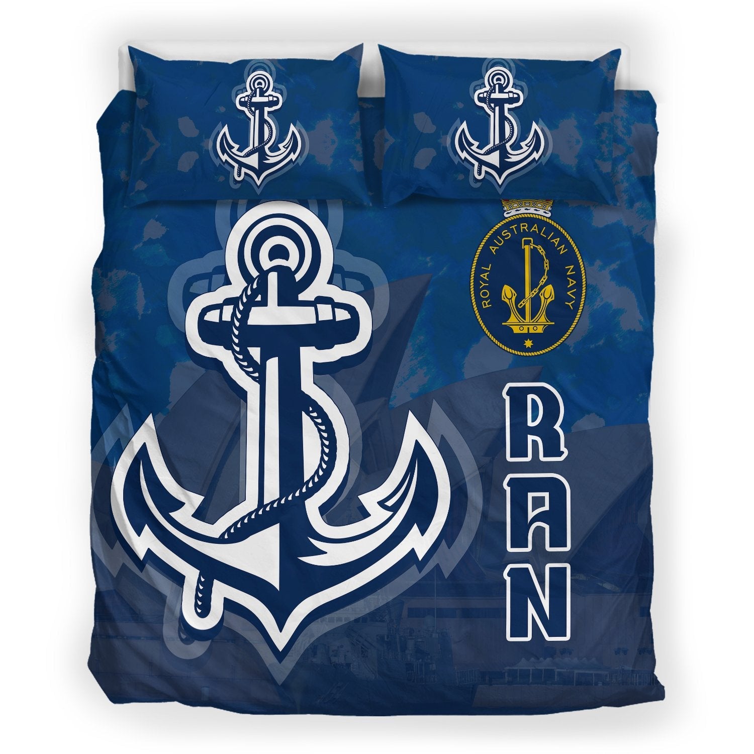 Navy Bedding Set - Royal Navy Pride - VibeHoodie