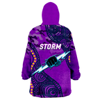 Storm Rugby ANZAC Day Camouflage Indigenous Art Wearable Blanket Hoodie - LT12
