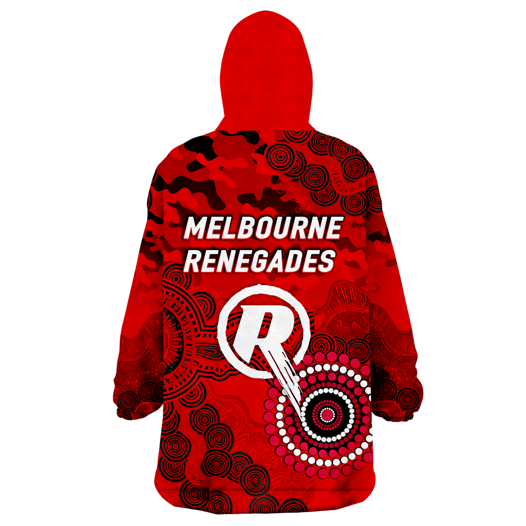 Melbourne Renegades ANZAC Day Aboriginal Wearable Blanket Hoodie - LT12