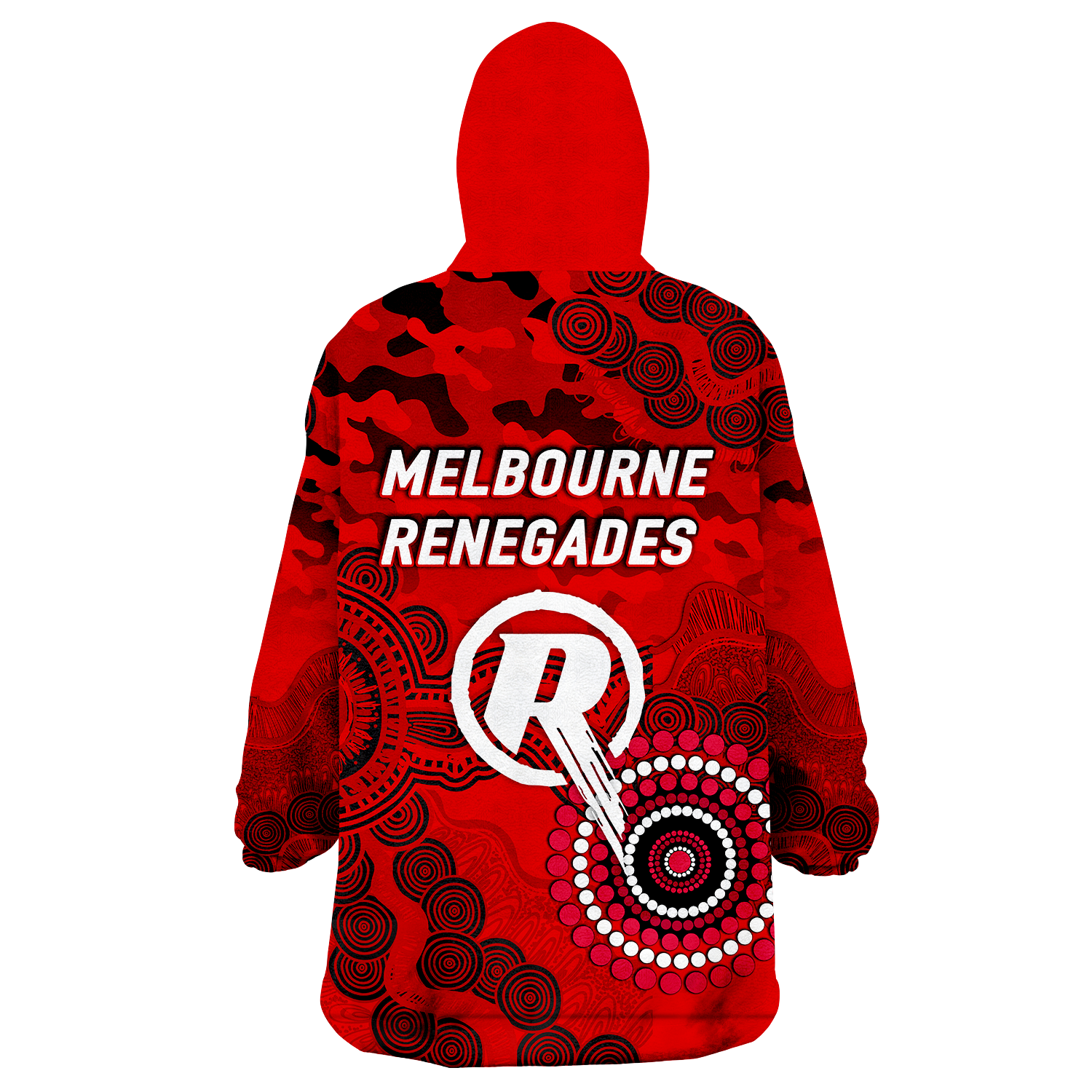 Melbourne Renegades ANZAC Day Aboriginal Wearable Blanket Hoodie - LT12