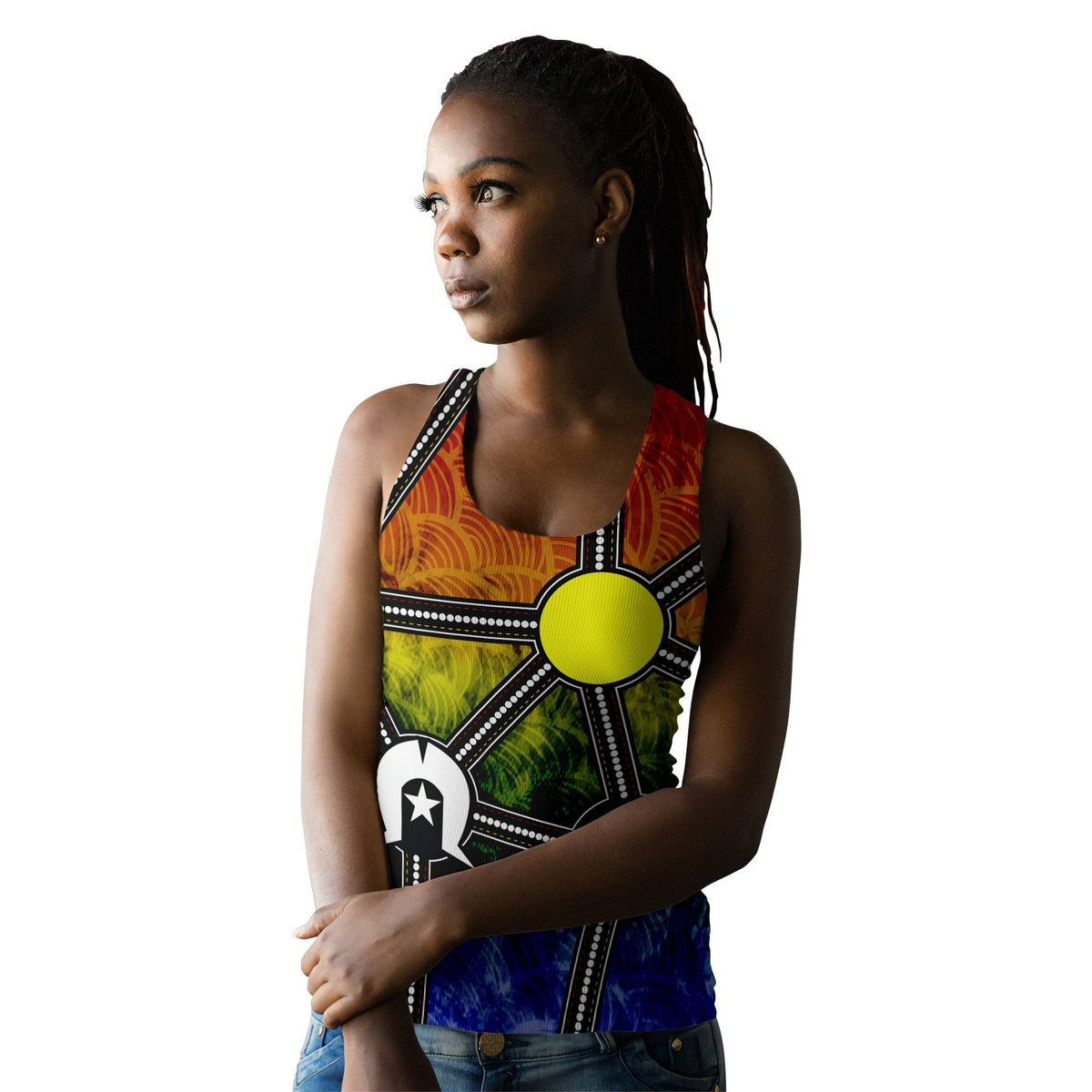 Naidoc Week 2021  Women's Tank , Aboriginal Geometric Style - Vibe Hoodie