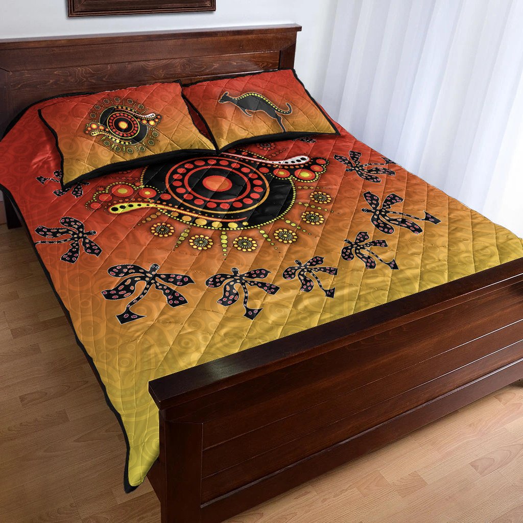 quilt-bed-set-circle-pattern