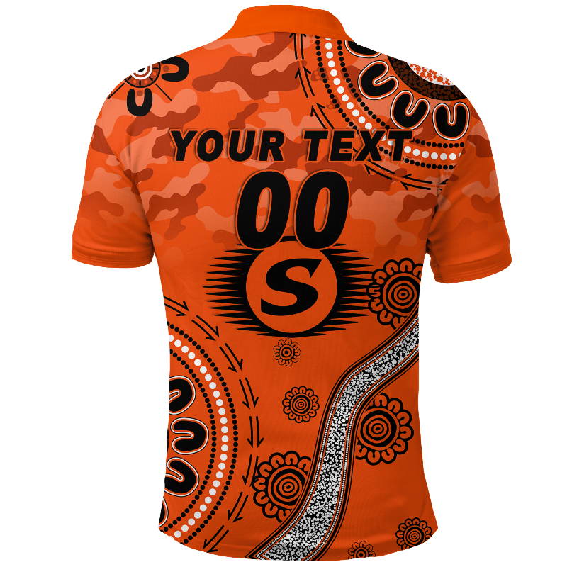 (Custom Personalised) Perth Scorchers ANZAC Day Aboriginal Polo Shirt - LT12