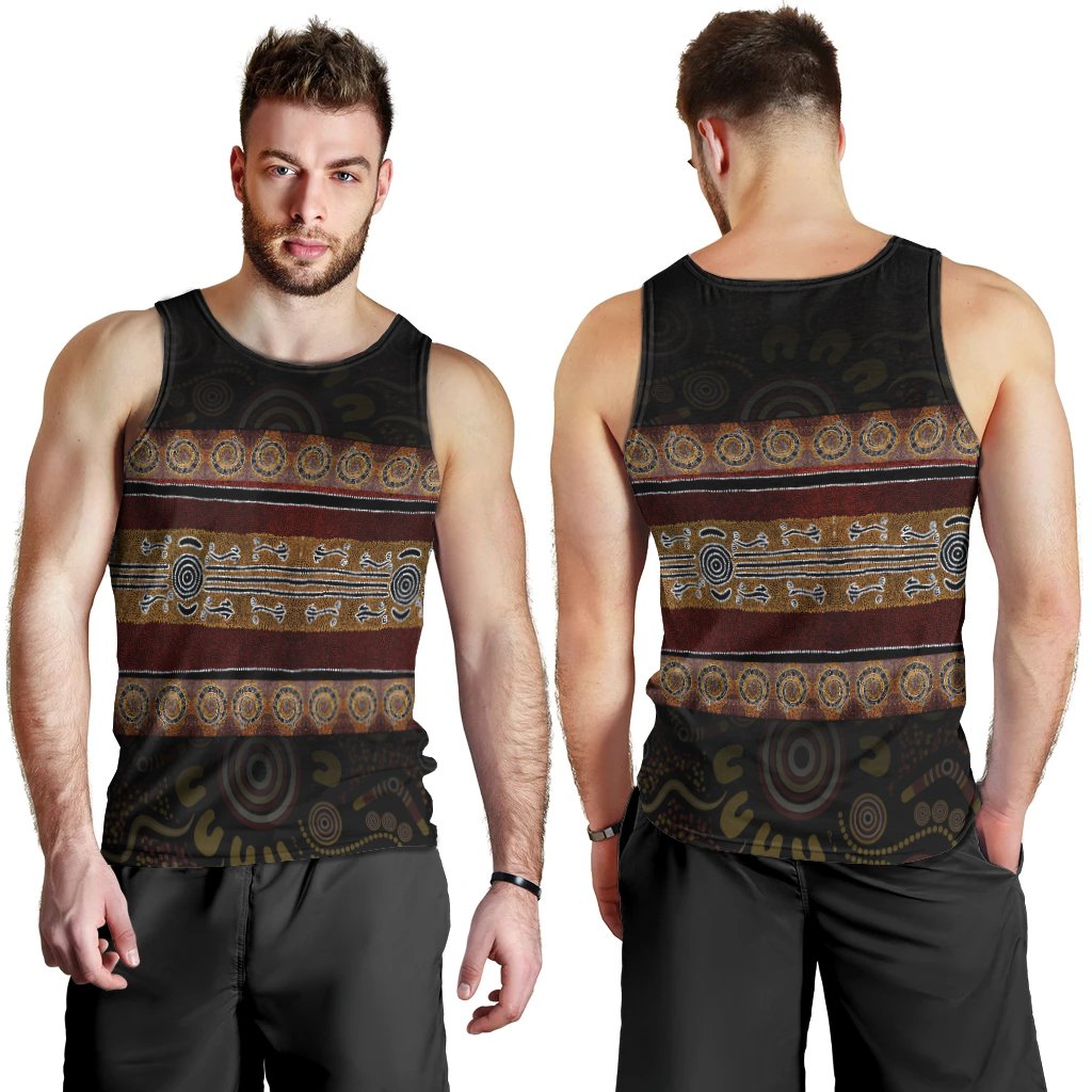 men-tank-aboriginal-dot-panting-art-horizontal-lines