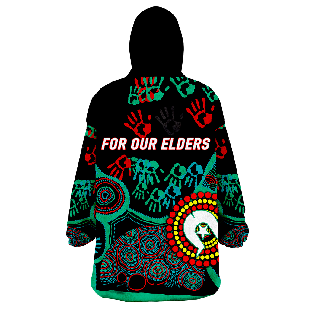 NAIDOC Week 2023 Aboriginal Art For Our Elders Wearable Blanket Hoodie - LT12