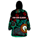 NAIDOC Week 2023 Aboriginal Art For Our Elders Wearable Blanket Hoodie - LT12