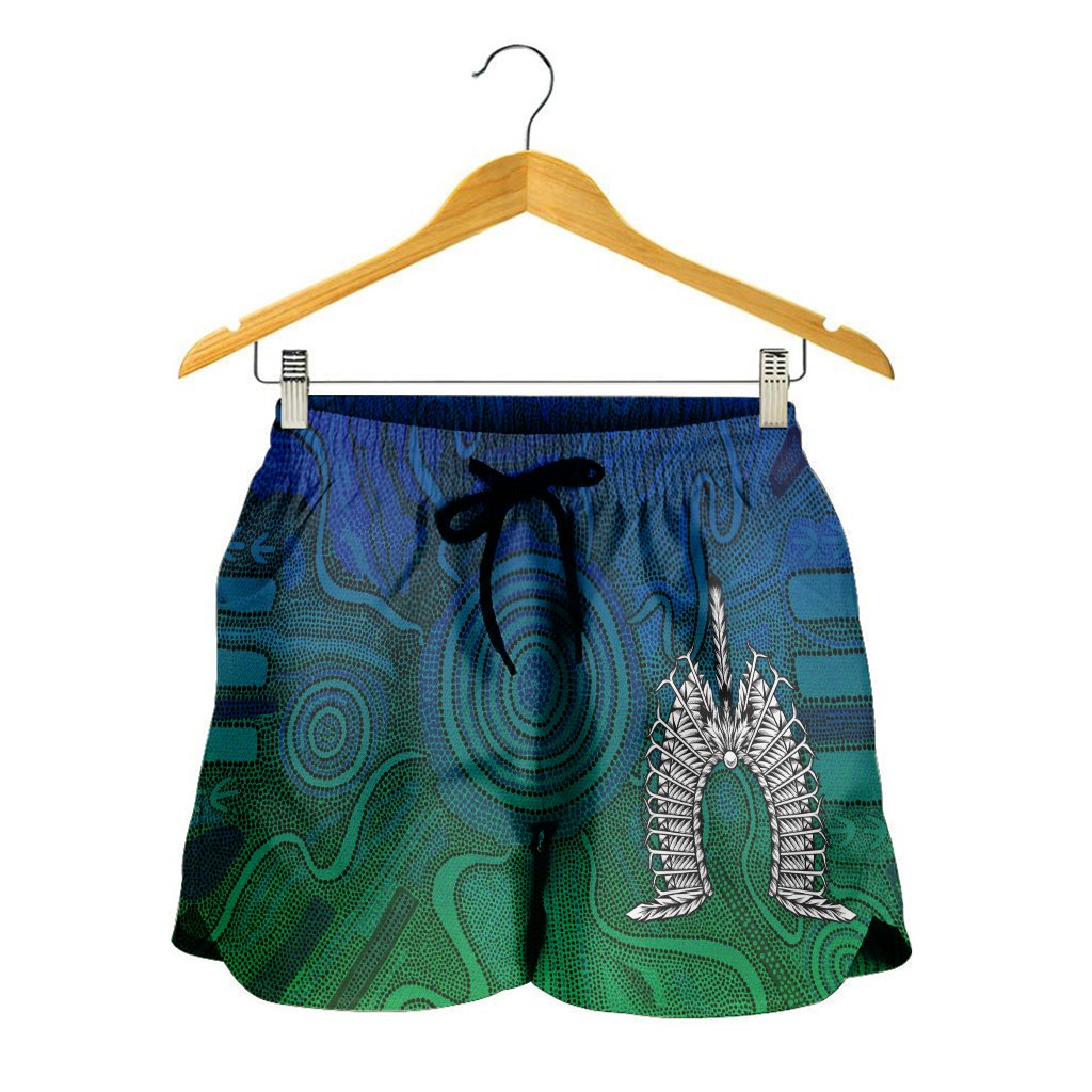 Torres Strait Islander Women's Shorts - Dhari Mask - Vibe Hoodie
