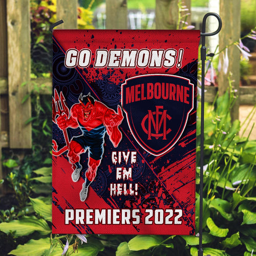 melbourne-football-flag-premiers-2022-aboriginal-art-go-demons