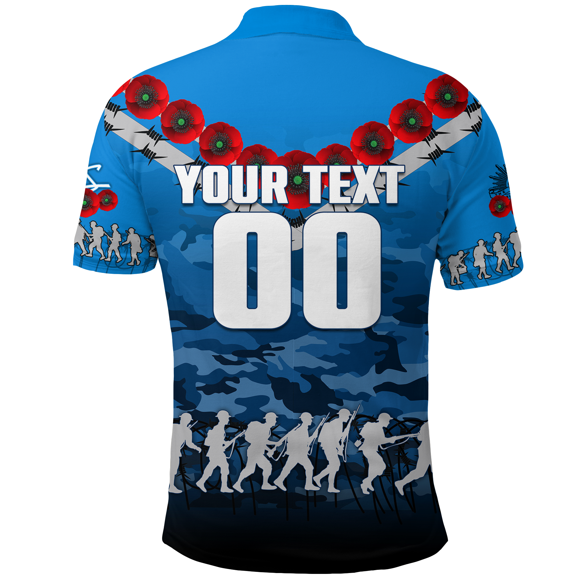 custom-personalised-adelaide-strikers-anzac-2022-polo-shirt-camouflage-with-poppy