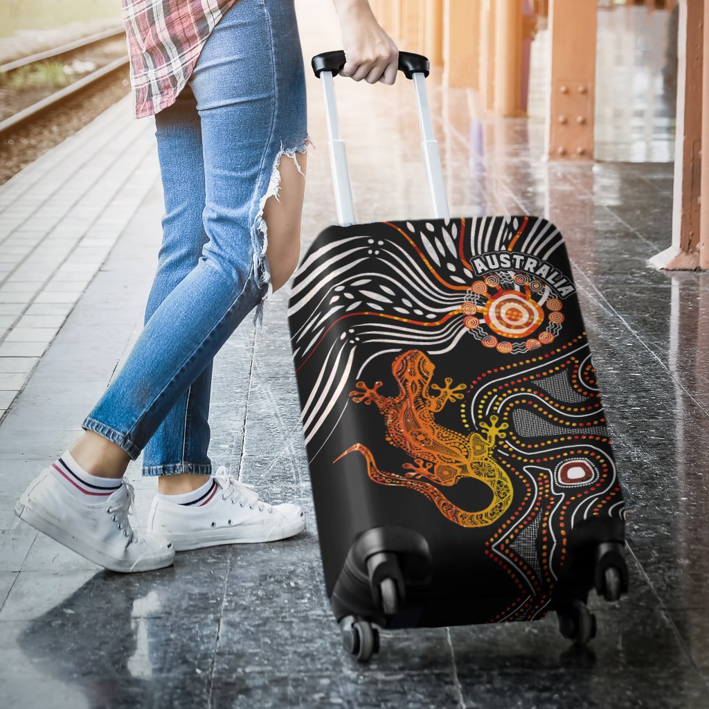 aboriginal-luggage-cover-lizard-sunshine