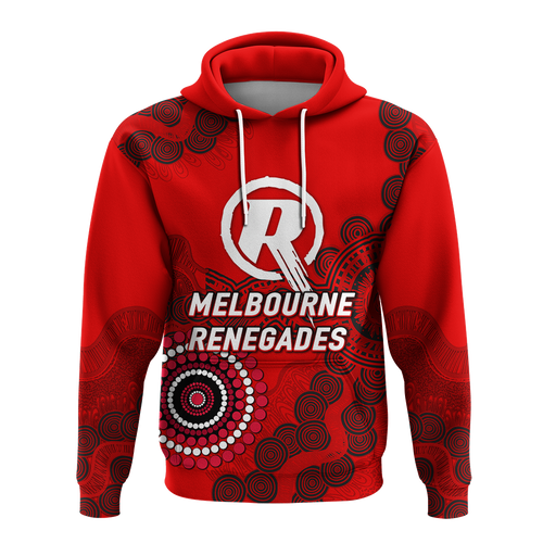 Melbourne Renegades Aboriginal Art Cricket 2022 Hoodie - LT12