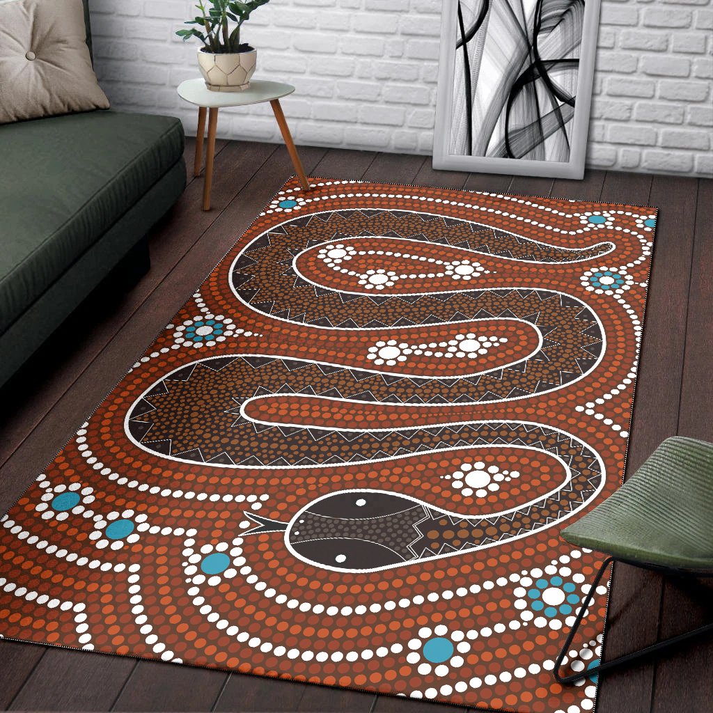 aboriginal-area-rug-dreamtime-snake-aboriginal-style