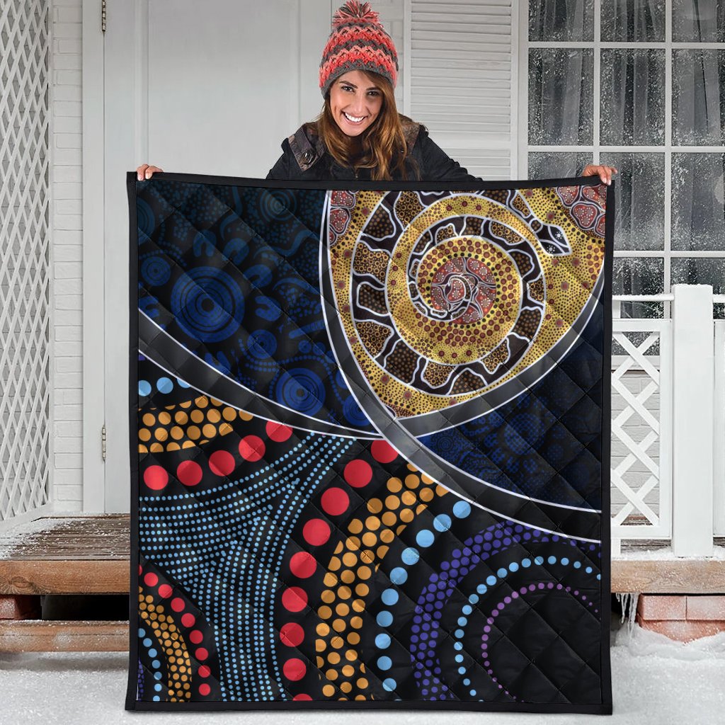 premium-quilts-aboriginal-dot-panting-art-with-snake
