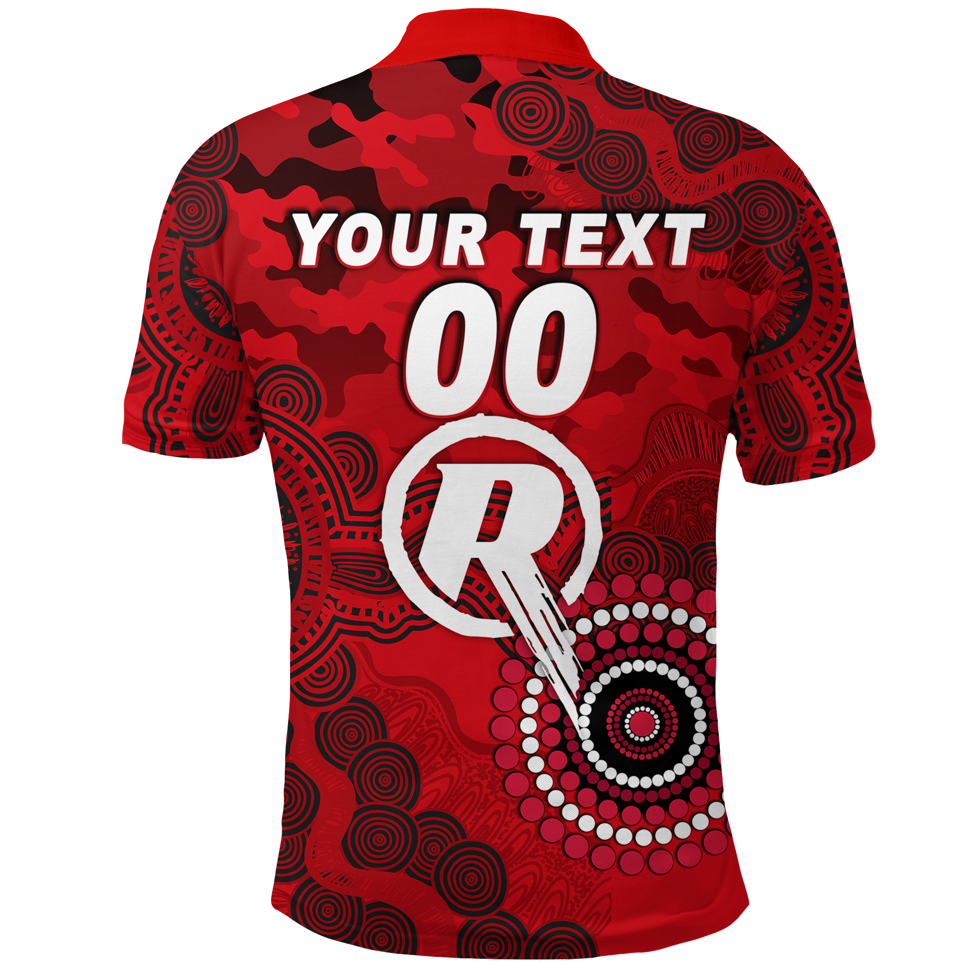 (Custom Personalised) Melbourne Renegades ANZAC Day Aboriginal Polo Shirt - LT12