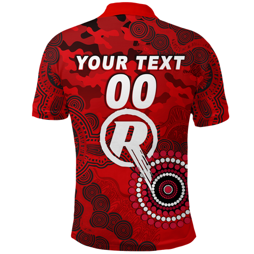 (Custom Personalised) Melbourne Renegades ANZAC Day Aboriginal Polo Shirt - LT12