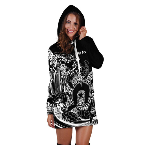 customaboriginal-hoodie-dress-torres-strait-islands-in-wave-black