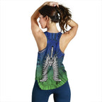 (Custom Text) Torres Strait Islander Women's Racerback Tank- Dhari Mask - Vibe Hoodie