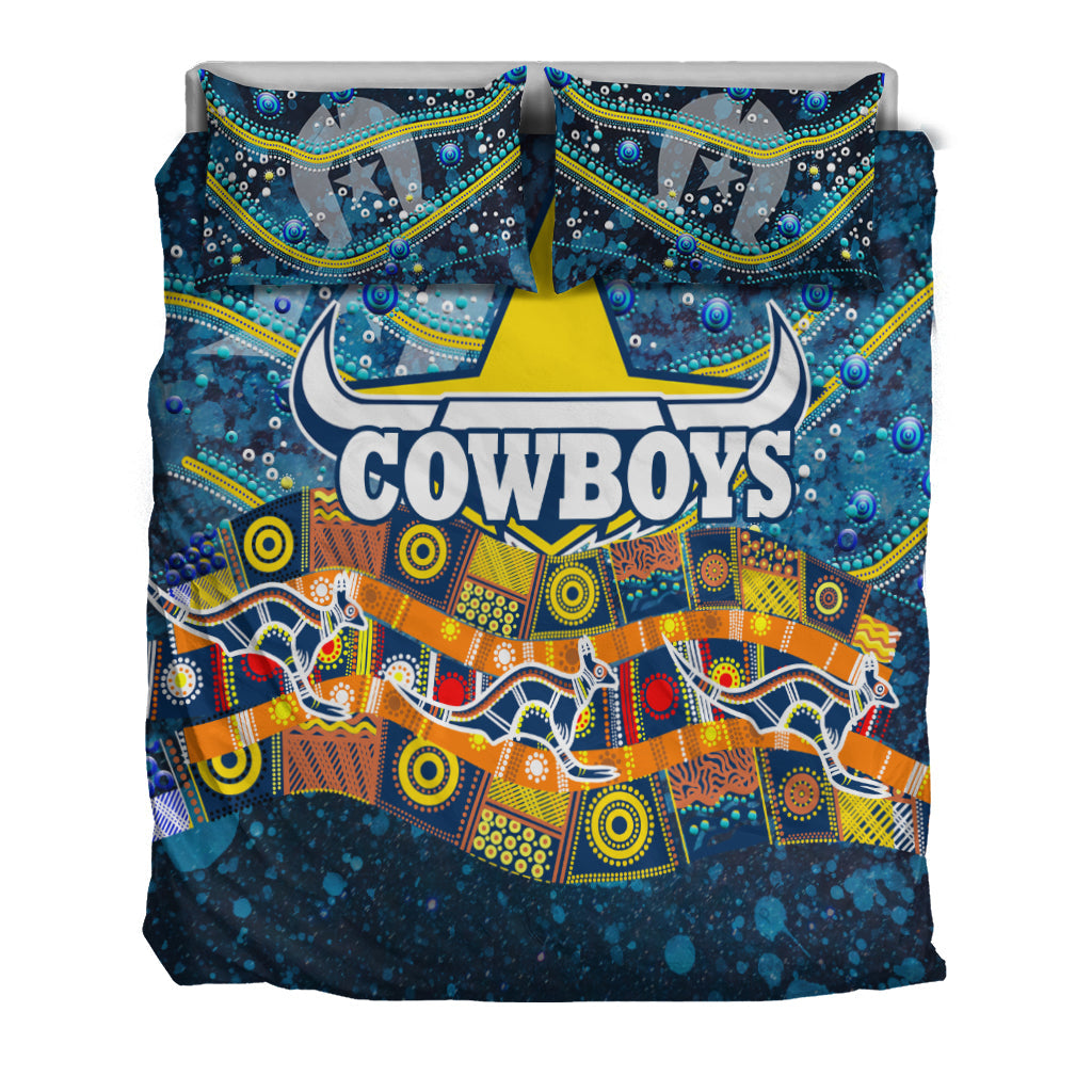 naidoc-week-cowboys-bedding-set-aboriginal-dot-painting