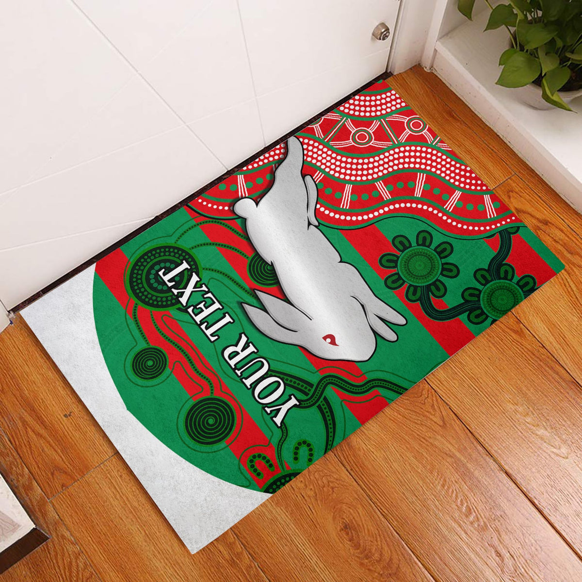 custom-personalised-rabbitohs-door-mat-nippy-indigenous