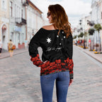 Anzac Day Off Shoulder Sweater - Remember Them - Vibe Hoodie