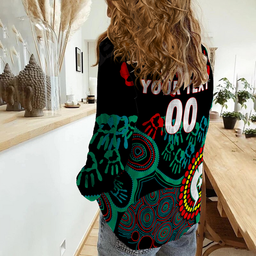 (Custom Personalised) NAIDOC Week 2023 Aboriginal Art For Our Elders Women Casual Shirt - LT12