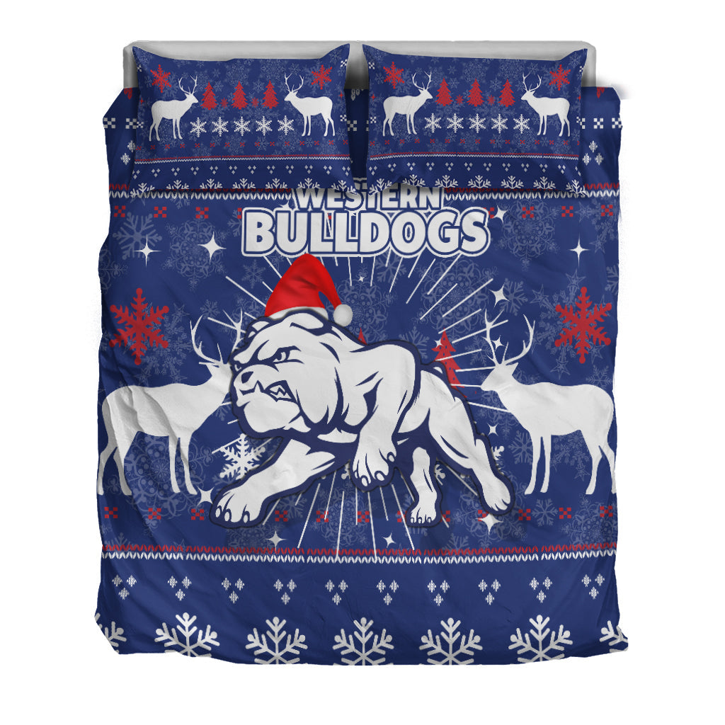 western-bulldogs-bedding-set-christmas-ugly-style