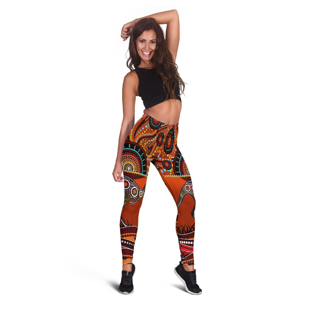 aboriginal-leggings-kangaroo-with-dot-painting