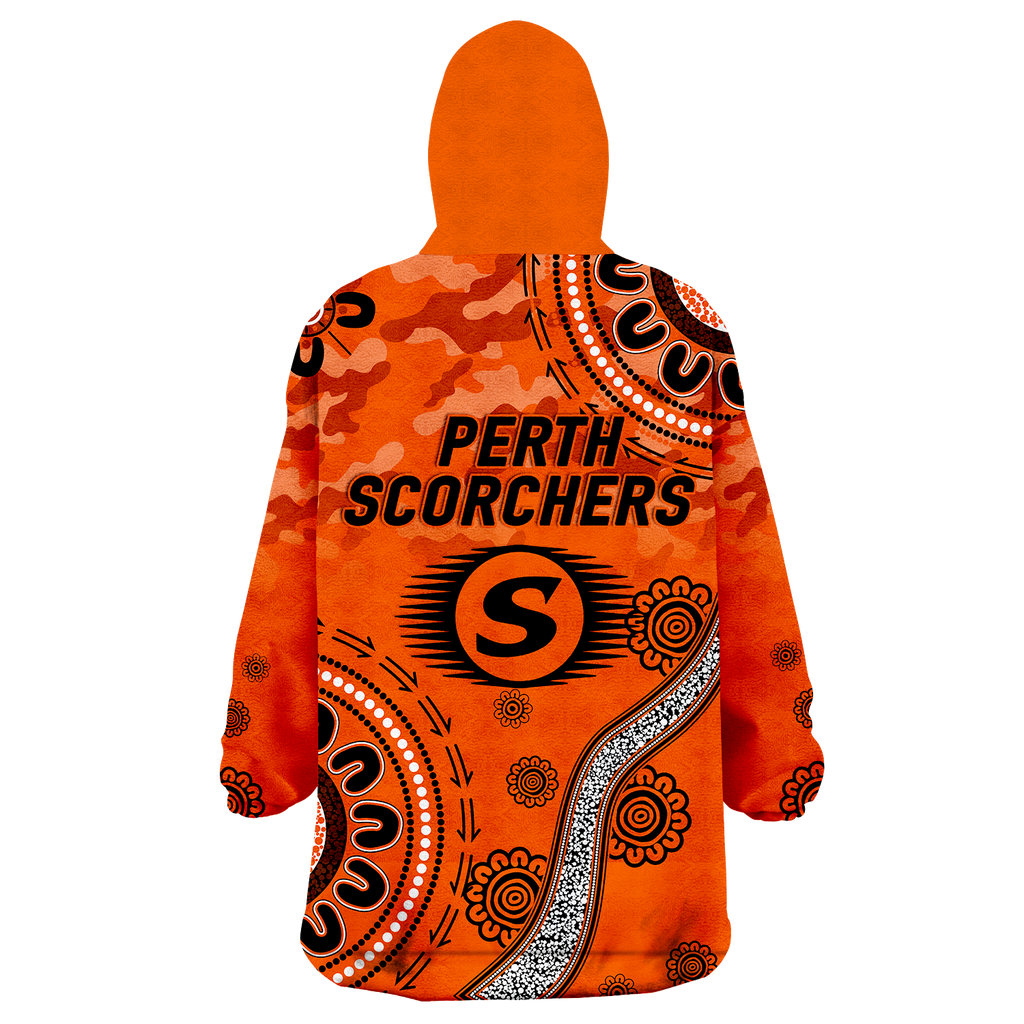 Perth Scorchers ANZAC Day Aboriginal Wearable Blanket Hoodie - LT12